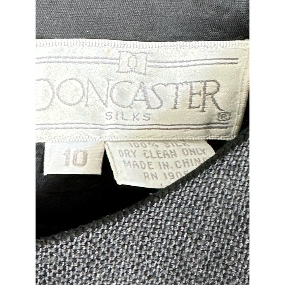 Doncaster Black 100% Silk Sheath Dress Sz. 10 - Picture 2 of 9